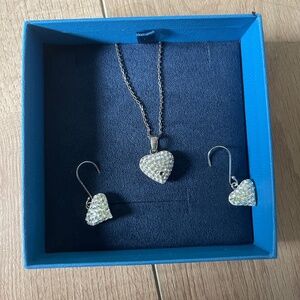 Matching Pendant Necklace and Drop Earrings